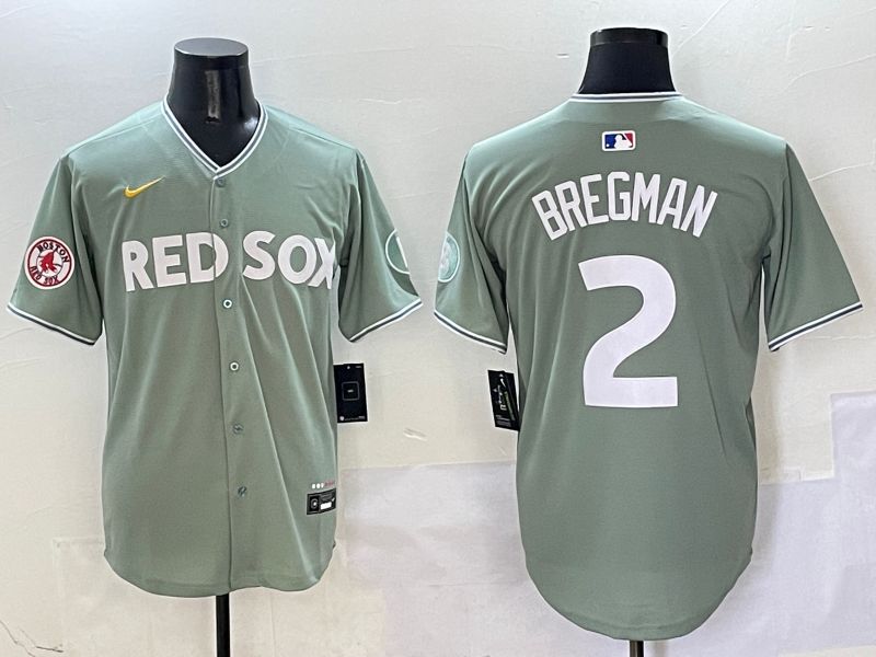 Men Boston Red Sox 2 Bregman Green Joint Name Game Nike 2025 MLB Jersey style 6